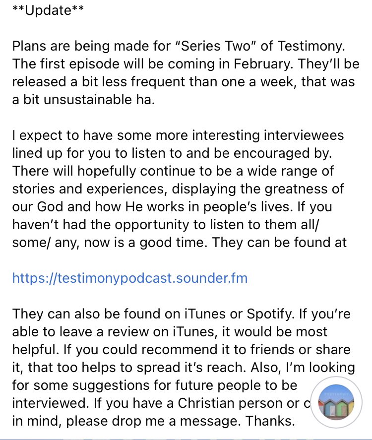 Testimony Podcast tweet media