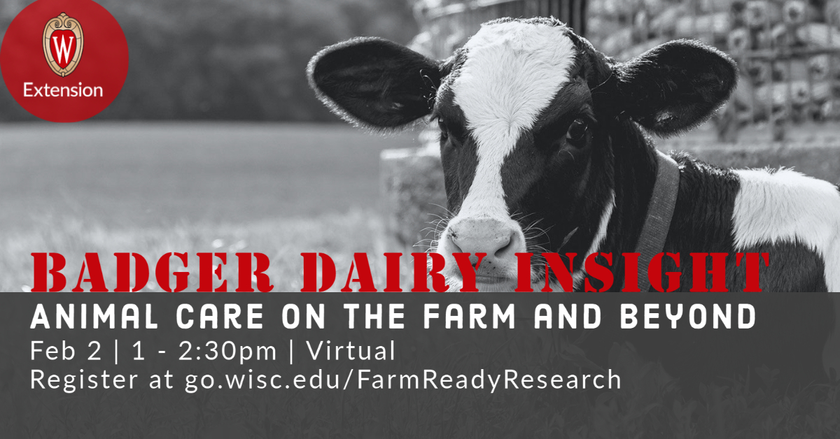 🐄 Next Tuesday, Feb 2, 1 pm CST
🐄 Animal care on the farm and beyond
🐄 Jennifer Van Os and Aerica Bjurstrom
🐄 Online (Zoom) and FREE!
🐄 Register: extension.wisc.edu/agriculture/fa…