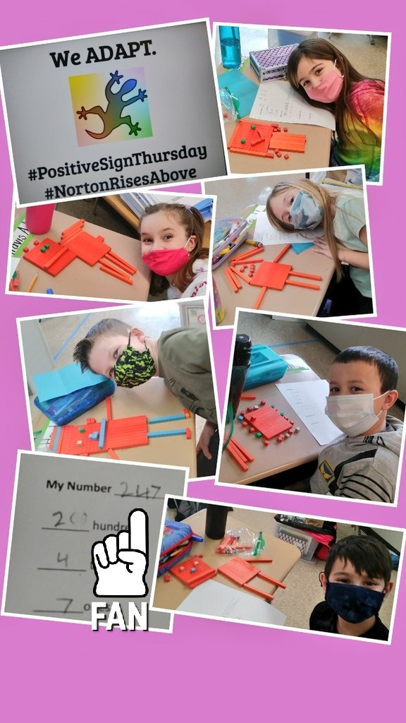 MrsRyan247's tweet photo. Working in Math 24/7 students practiced showing numbers in different ways. And just like in life they learn strategies to problem solve and adapt to any situation! Some of the most flexible cuties I've ever met! #PositiveSignThursday #weadapt #jcsisthebest #247rockstars https://t.co/SXL9c6S6bE