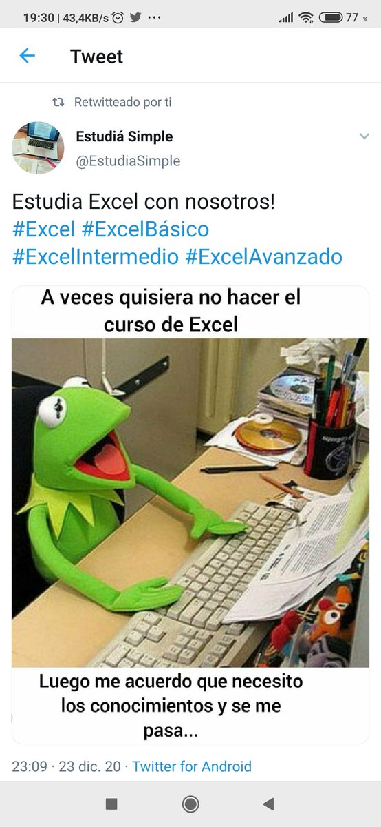 EstudiaSimple's tweet photo. @Martucaastro @EstudiaSimple clases on line de #Excel https://t.co/KNL6QliBk3