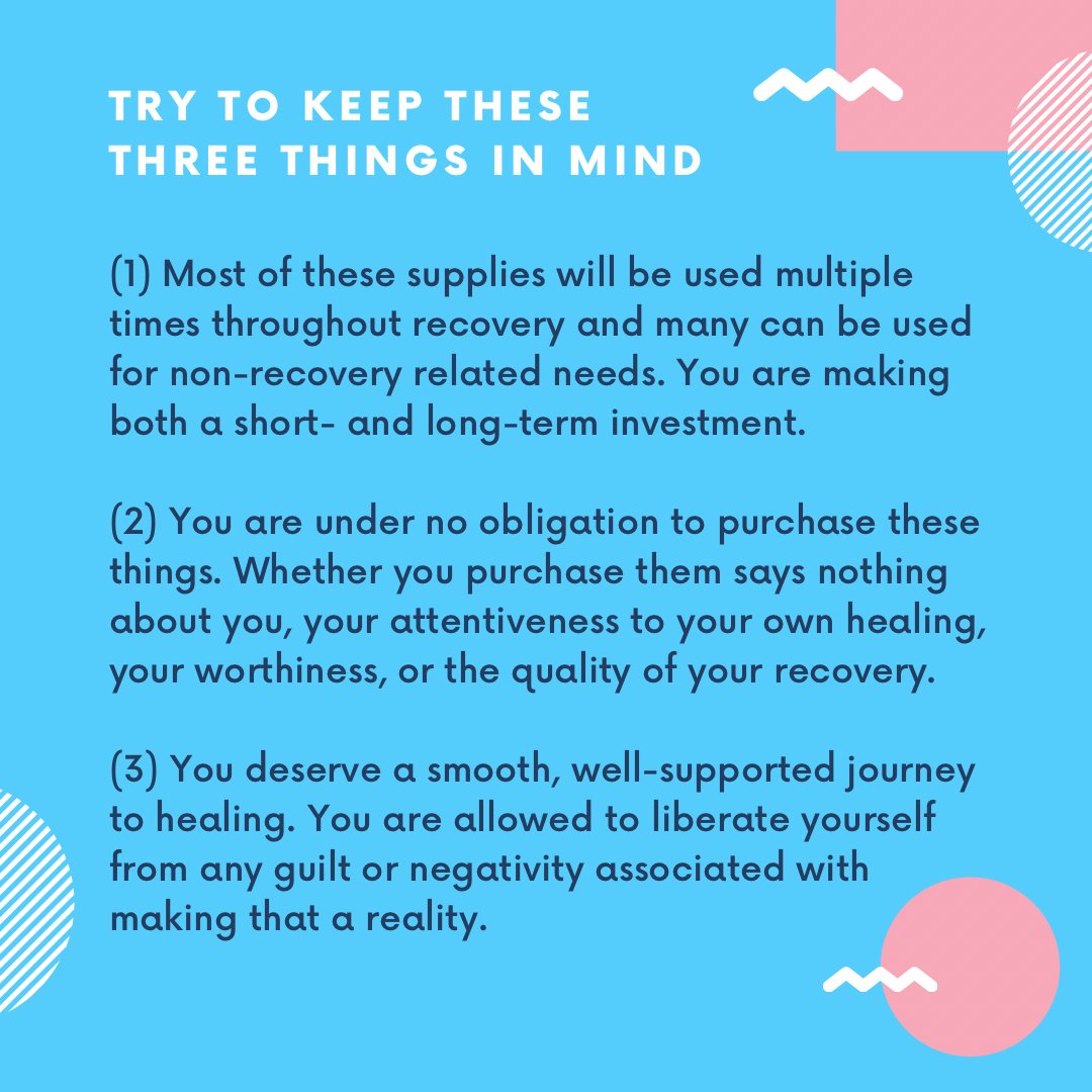 ohheyitselliot's tweet photo. Trans folks and allies 🏳️‍⚧️ I made a nurse-approved guide full of recommendations on supplies for top surgery recovery. It got lots of love on FB and IG, so I'm sharing it here for folks who aren't on those platforms. Hope it helps! 💻 Link: https://t.co/hhf0aJt2P6 #trans #LGBTQ https://t.co/Hs8LtUpsbJ