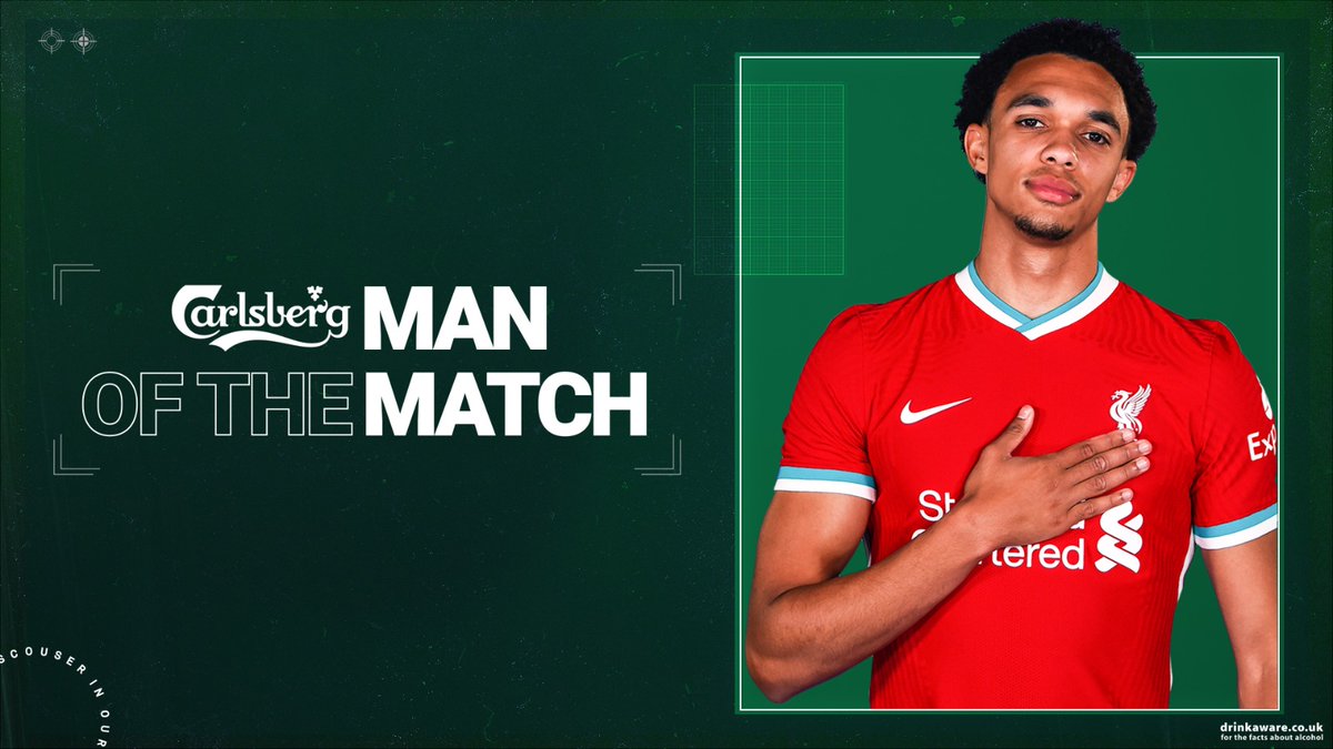 A goal, an assist and a BRILLIANT all-round performance 👏

<a href="/TrentAA/">Trent Alexander-Arnold</a> is your <a href="/carlsberg/">Carlsberg</a> Man of the Match for #TOTLIV 🤩