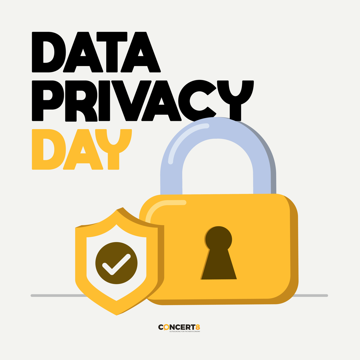 Concert8S's tweet photo. On January 28th of this year, we'd like to join this internationally recognized effort to remind businesses, organizations and individuals to increase respect and awareness for online privacy.

#dataprivacyday #dataprivacy #bpo #concert8 #bpoprovider #outsourcing #dataprotection https://t.co/wfvBhNo4ea