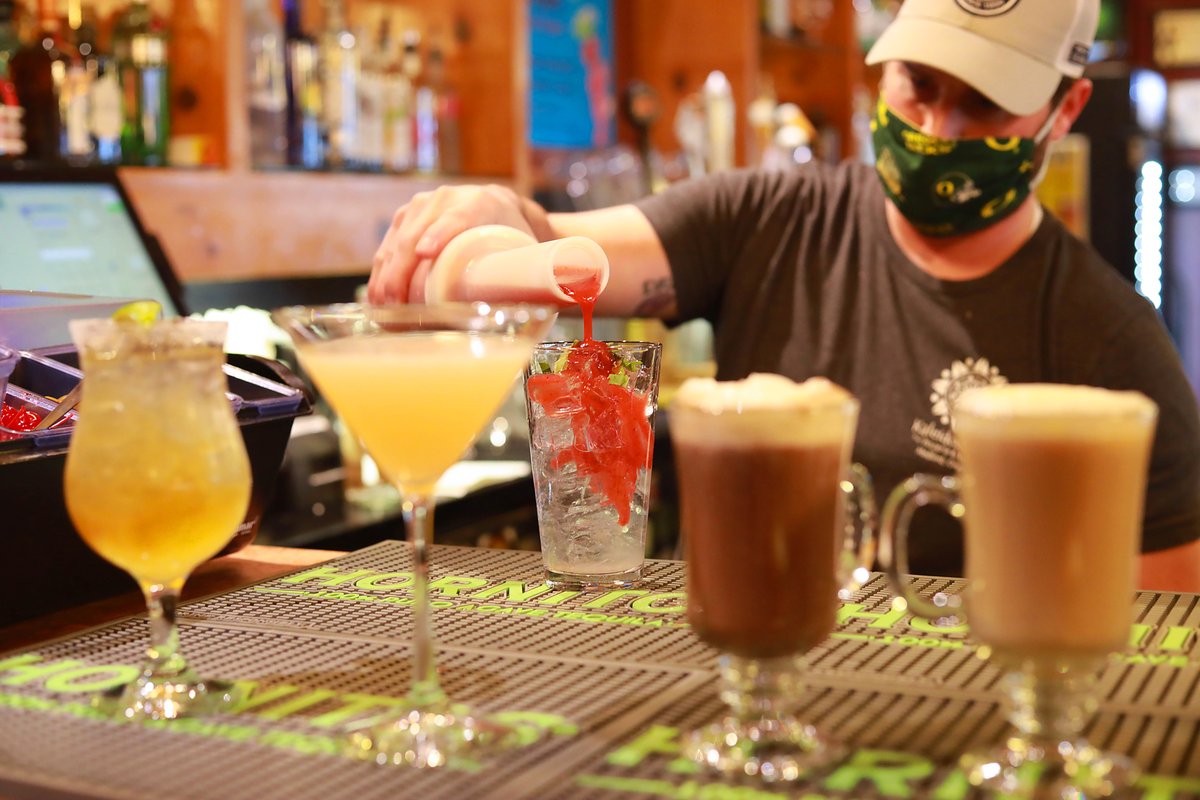 Matt &amp; the bartending crew at Kaleidoscope will be serving up some of our seasonal drinks all weekend long.  
Top picture from left to right -
Apple Margarita
GNG
Ski Lift
Carmel Irish Coffee
Strawberry Basil Mule
also, not pictured -
House Made Eggnog
Hot Buttered Rum