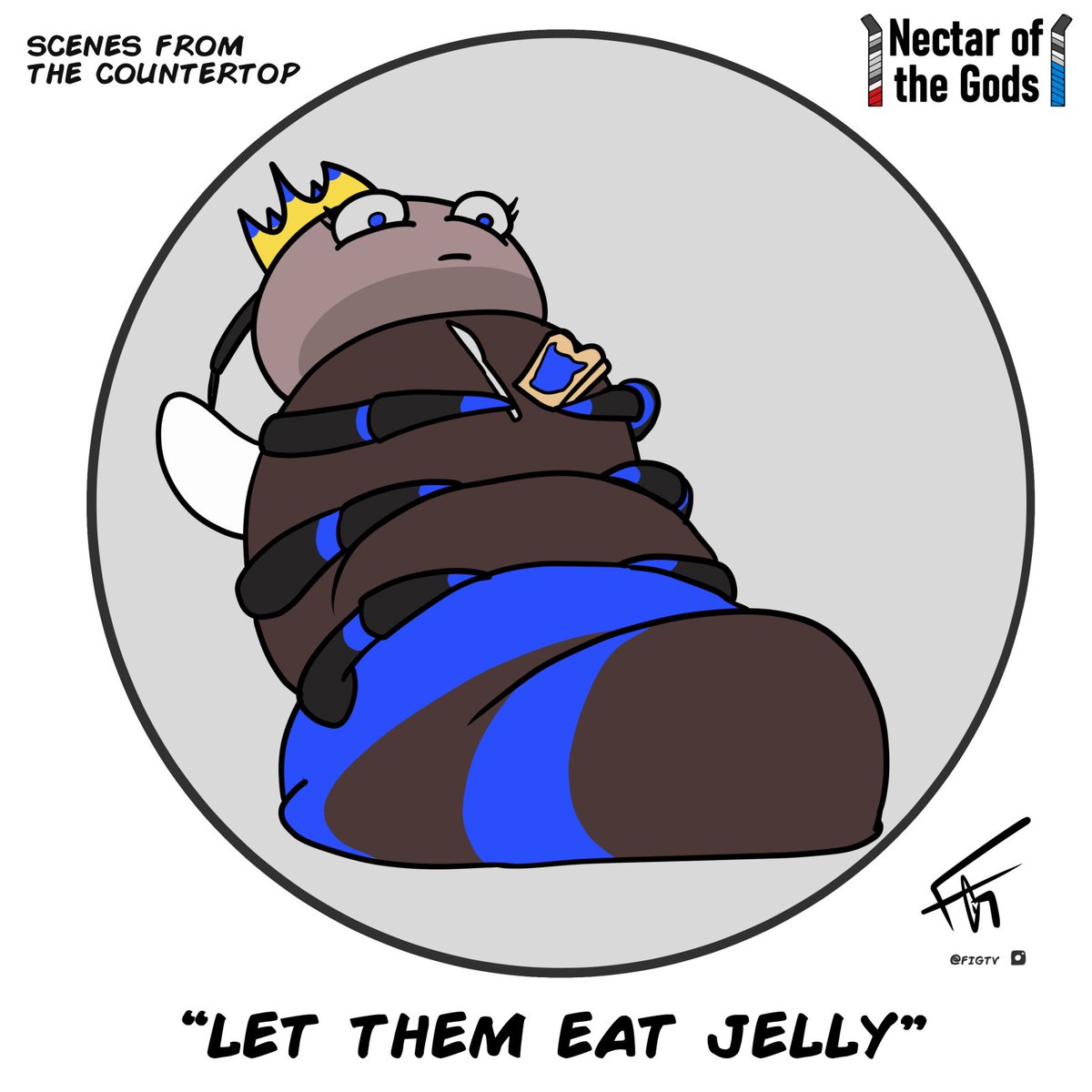 freebrunch's tweet photo. The absolute PRESENCE on @Fig_TV's depiction of the Queen Bee from @PlayNectar. Another fresh scene from the countertop. #comics #webcomics #figart #indiegame #rts https://t.co/SO6v3p4GCC