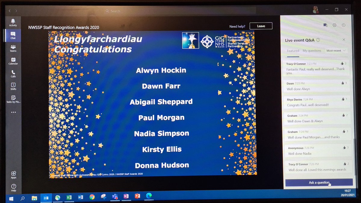 ClareNWSSP's tweet photo. Yaass!!
Service Improvement guys doing so well!! Such a lush team to be apart of β‘ #NWSSPawards #NWSSP
Been a tough year for everyone and was nice to have a virtual get together and have a laugh! https://t.co/reHQ3xbrf7