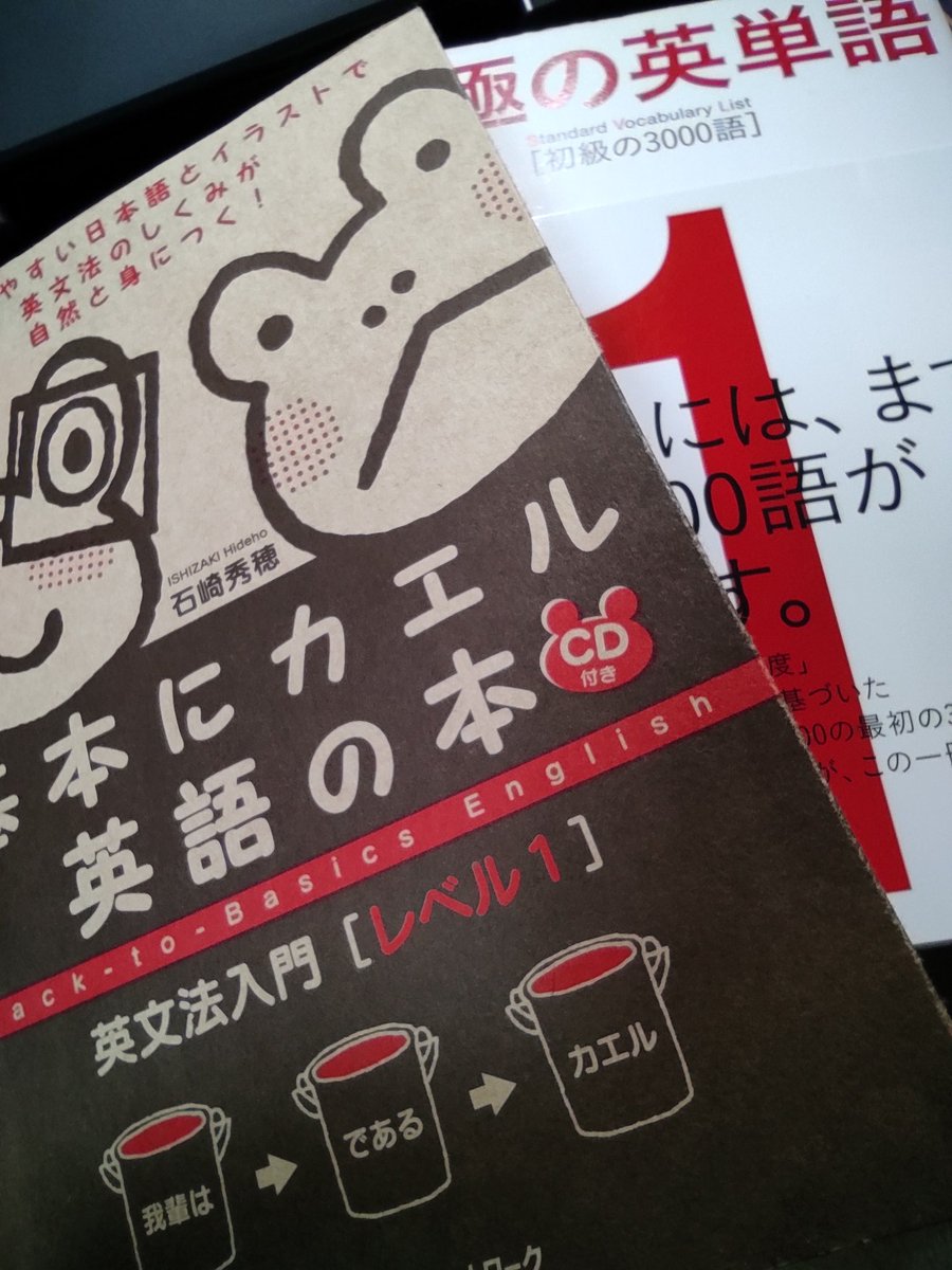 カエル本のレベル1は終わったので問題集ときますわ。あと単語ね。
しかしあれね、ドリルってやっぱやる気は出ないねw
ドリル終わったらカエル本レベル2にに行きます。 