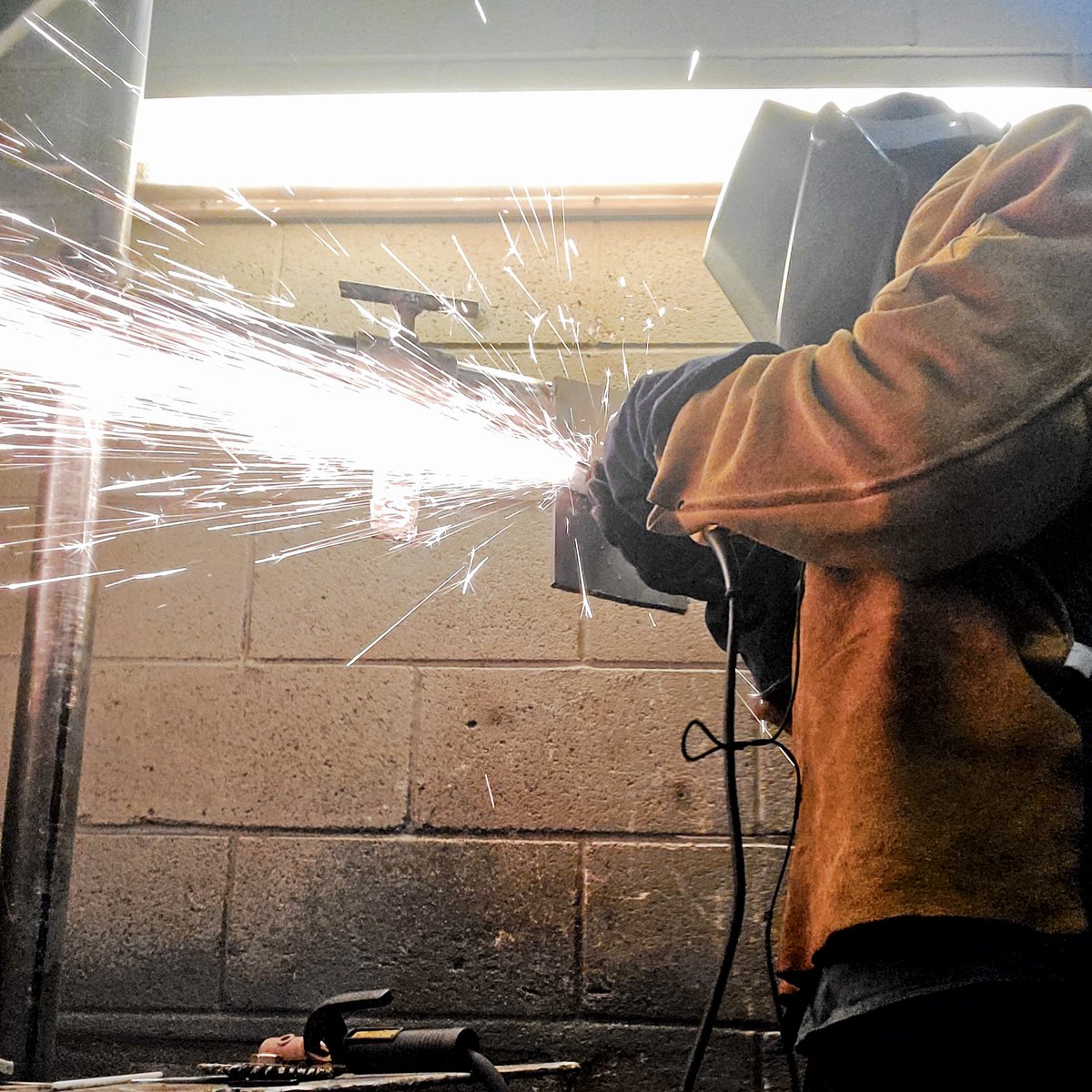 Just working on my metal melting and grinding. 3g open root V groove #welding #weld #3g