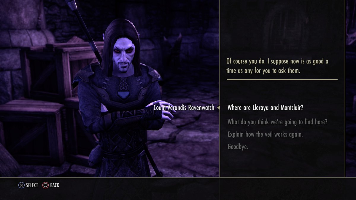 secretfeanorian's tweet photo. I think Verandis' exasperated dad energy is my favorite thing in this entire game #ESO https://t.co/H6L704KKoG