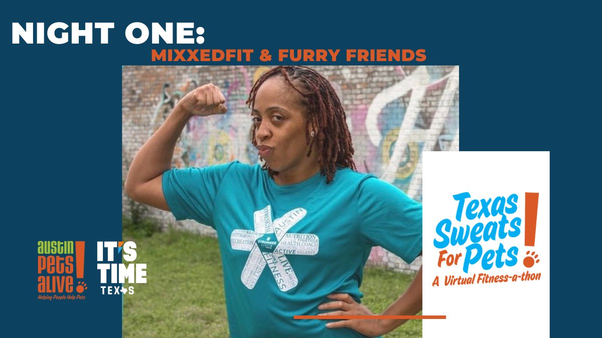 StrongerAustin's tweet photo. Yesterday’s #TexasSweatsforPets was a blast with MixxedFit Instructor Sekoya Waddy and @AustinPetsAlive introduced us to the adoptable and lively Dash. 

It’s not to late to join the next two nights at https://t.co/NfFabiai9b! https://t.co/qGe4HwEBQF