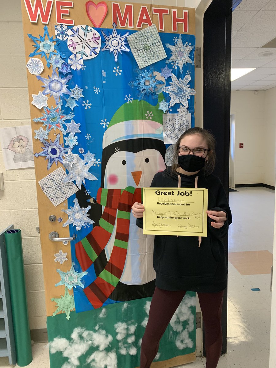 mathwizhauser's tweet photo. Congratulations to Lily Kirkman for making a perfect 💯 on the NC Math Check In! This girl knows her math! 🐻💙#girlslovemath #mamslife https://t.co/T7tjvxetzl