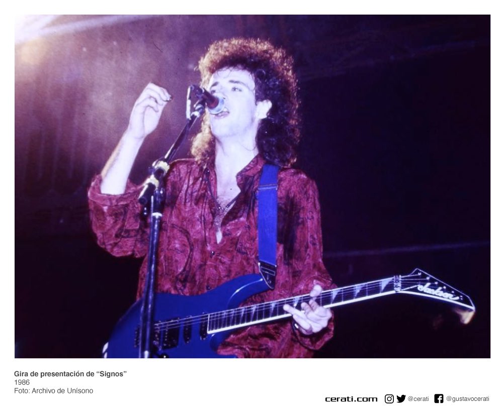 cerati's tweet image. Gira de presentación de “Signos”
1986
Foto: Archivo de Unísono
