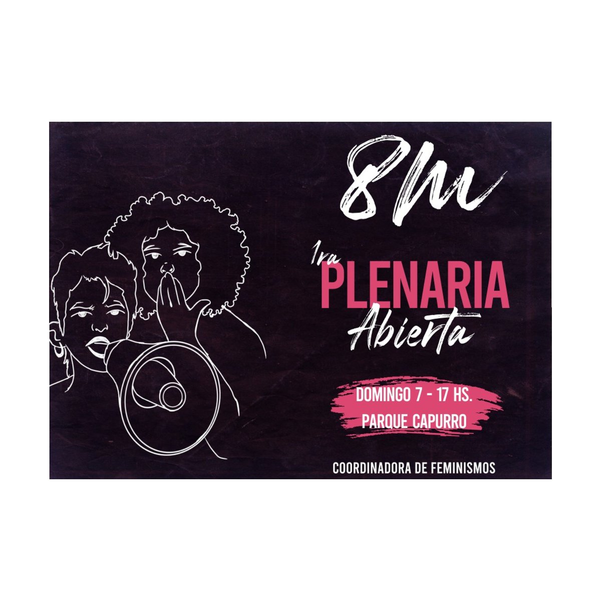AsambleadeF's tweet photo. Invitamos a todas las mujeres, lesbianas/es,trans,travestis y no binaries,organizadaes o autonomaes,a la 1era plenaria abierta para organizar juntaes el #8M.La plenaria se desarrollará al aire libre,exhortándonos al cuidado entre nosotraes.
Domingo 7 de Febrero Parque Capurro17hs https://t.co/vTq8vhNoUp