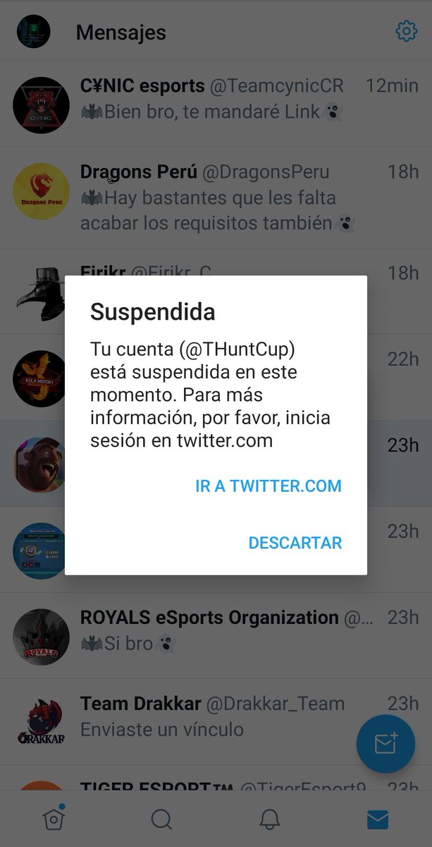 🦇La cuenta @THuntCup a Sido Suspendida, espero en estos días este desbloqueada👻

⚠️Los requisitos completados pueden enviármelos a mi en lo que se desbloquea la cuenta⚠️

<a href="/DragonsPeru/">Dragons Perú 🔥</a>