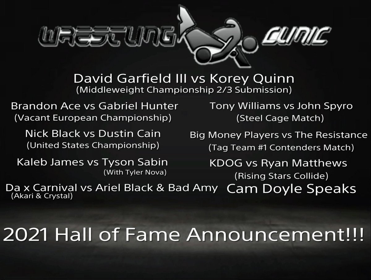 FCW_CAW's tweet photo. February 6th Witness a REAL Wrestling Clinic!
@DG3_2K @HeelKorey_2K @CharmCity93 @HunterGab @TLW_1221 @JohnSpyro2k @BigBadNB @KingOfArrogence @BMP_Harlem @fightTREfight @WC_Anarchist @HellaPages @TysonSabin @KDOGWRESTLING2K @Ryanmatthews01 @DAxCARNIVAL @ArielBlackFK @DIEAMYDIE https://t.co/AEyMa8hii8