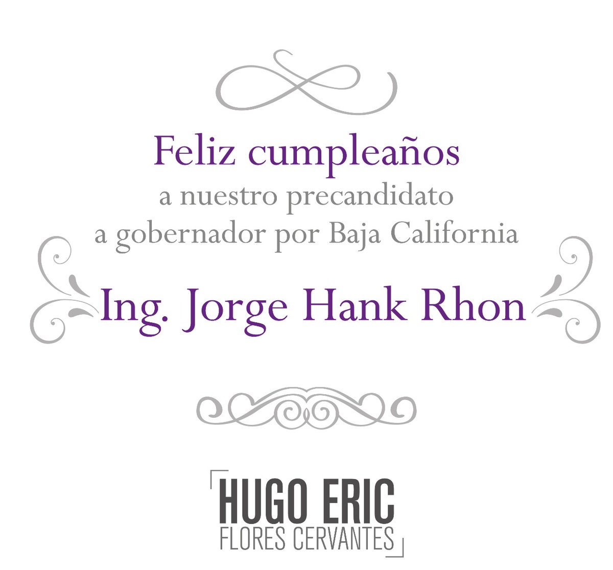 pudgypennguins's tweet photo. 🎂👏 Quiero felicitar por su cumpleaños a nuestro precandidato a gobernador por #BajaCalifornia Ing. Jorge Hank Rhon.

Que la dicha se extienda hasta ganar 💪 la gobernatura. https://t.co/DADxSV9KFy