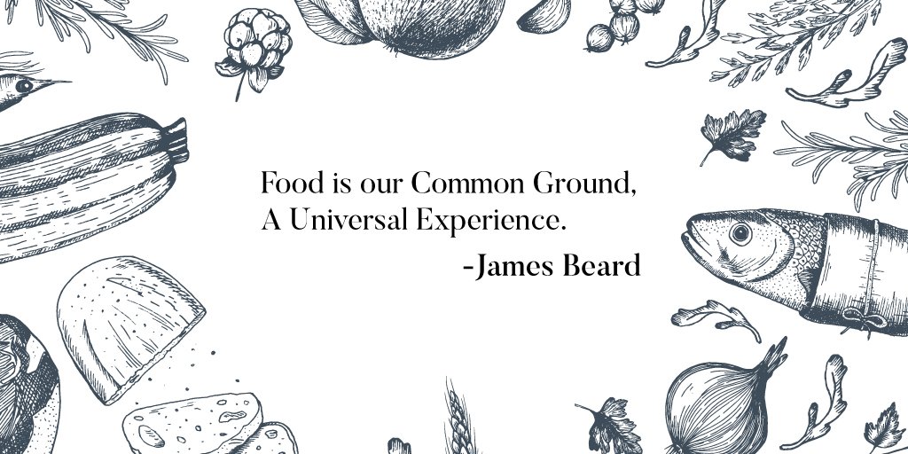 Food is our Common Ground. A Universal Experience.
 - James Beard

No matter where you came from, food has the power to bring us together.

#Yummy123 #JamesBeard #FoodisUniversal #YummyQuotes