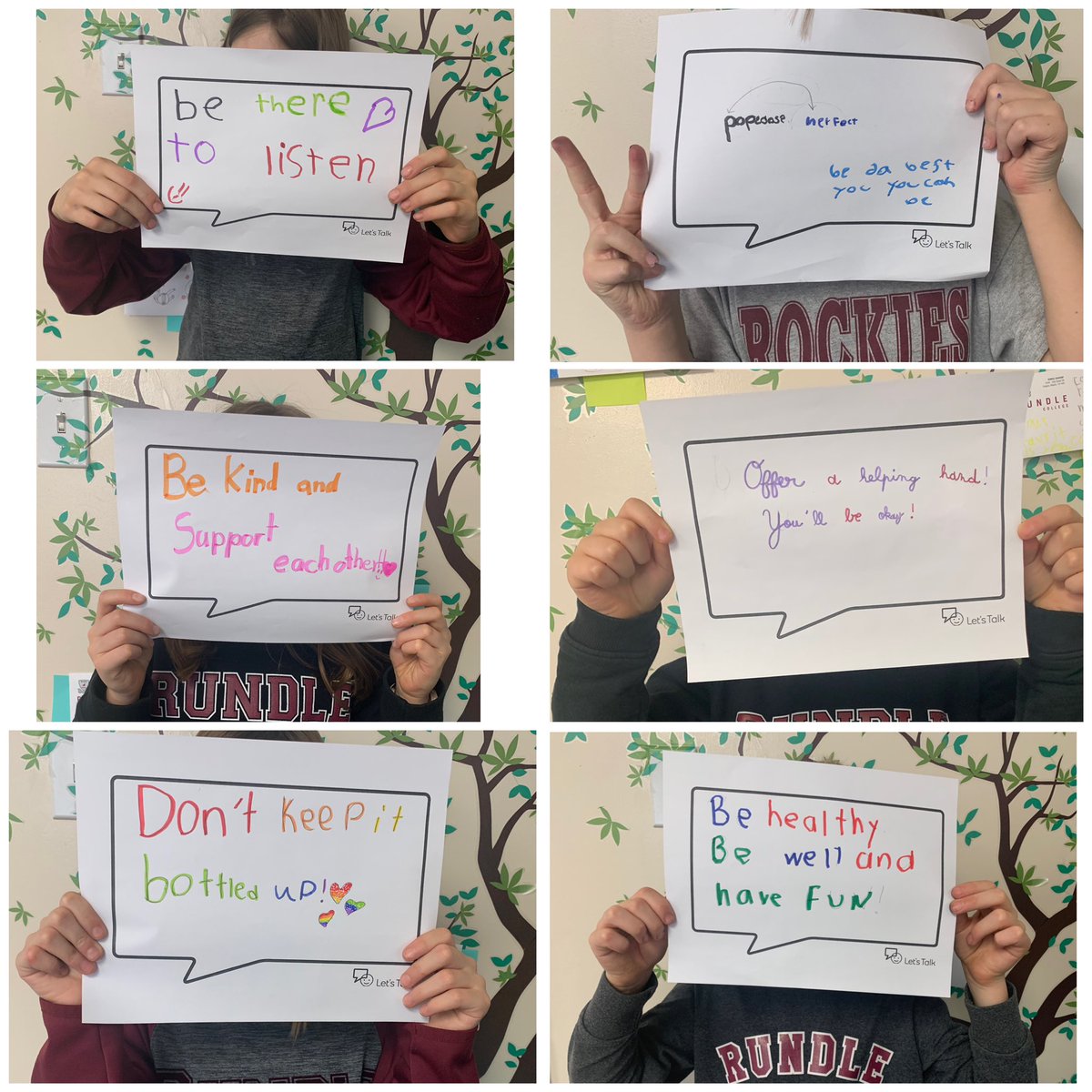 Today the grade 4’s talked about the importance of #mentalhealth and how we can make positive changes in our community. #bekind #bewell #wearerundle #letstalk