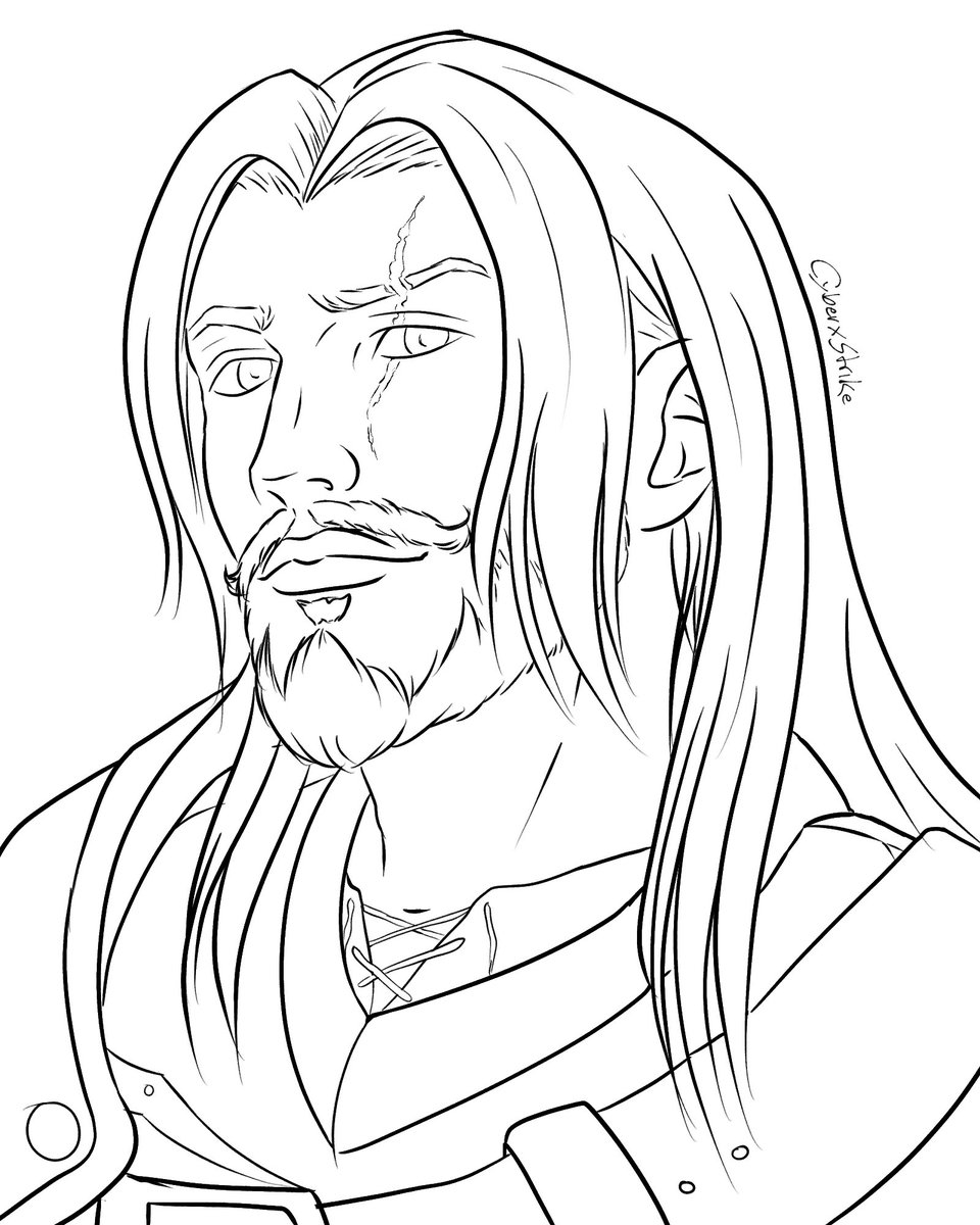 CyberxStrike's tweet image. Dis is Jameson. He is hot and I love him. Getting better with portraits and ngl. making dnd stuff is fun.