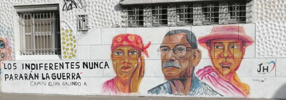 JuventudAntioq1's tweet photo. Así quedó nuestro mural en Medellín. 
Pintamos la memoria porque pensar diferente no nos puede seguir costando la vida ni la libertad.
Compañero Campo Elías Galindo siempre presente en la construcción de un país para la Vida Digna.
#QuePareElGenocidio
#ProhibidoOlvidar https://t.co/yzO7rN7psa
