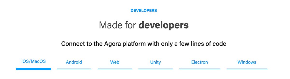 6/ Agora' biz model is a classic API model similar to Twilio: self-service and pay-as-you-use.All devs get free 10,000 minutes per month to start. It only wins if developers' ideas win.It’s kind of like angel investing, except with APIs.Clubhouse is clearly a winner so far.
