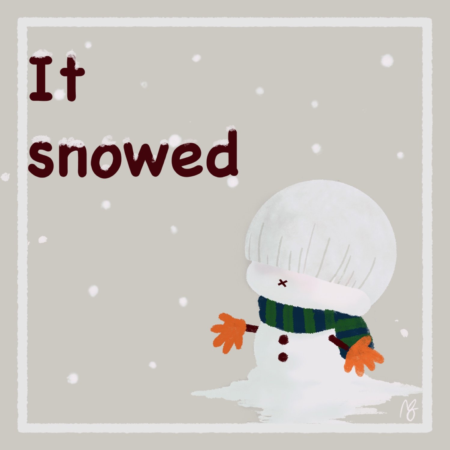 Hachiya ハチヤ It Snowed Drawing Illustration Illust Art Artwork Illustrations Painting Mahalo 雪だるま 雪遊び 雪 눈사람 Snowman Snow 冬 Winter アート 겨울 デザイン Design イラスト 아트 艺术 插图 일러스트