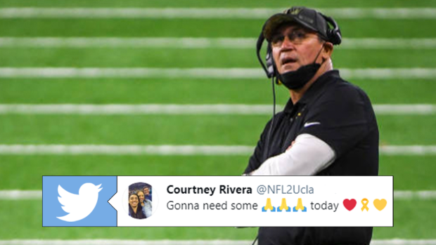 BarDown's tweet photo. Ron Rivera’s daughter confirms that he is now cancer free. 💛

MORE @ https://t.co/75EzbY7LXq

#BellLetsTalk https://t.co/tlBNrq9Hj5