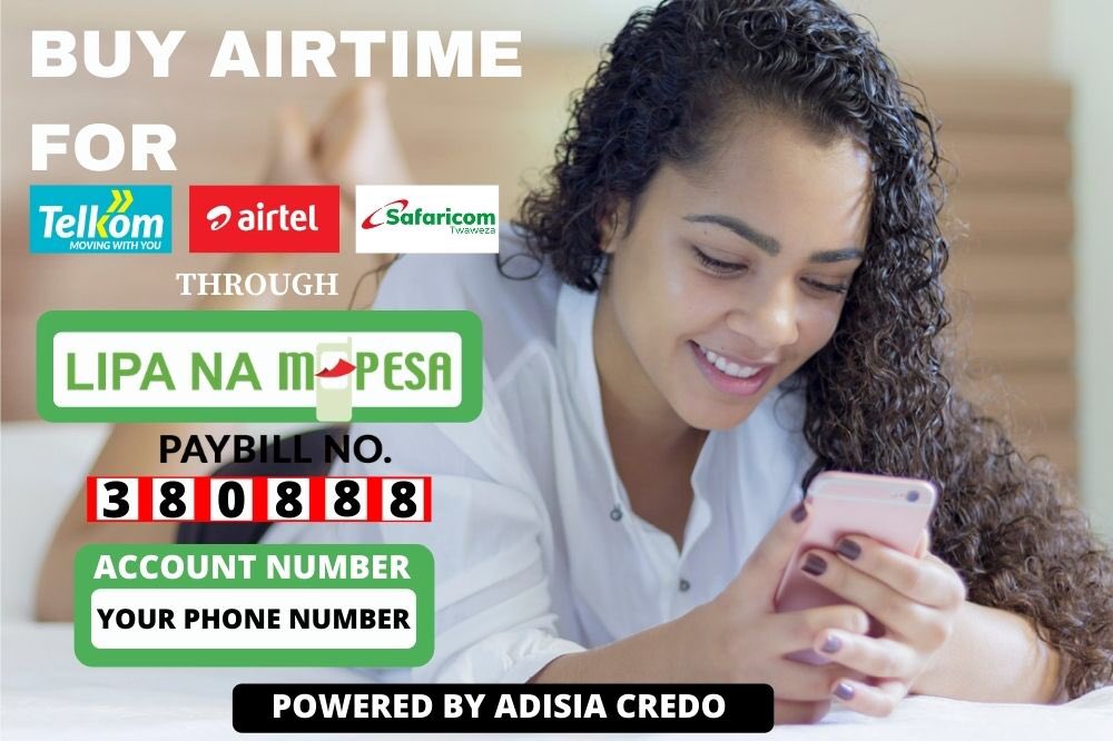You can now top up your SIM card very simple steps 
>Lipa Na mpesa 
>Paybill 380 888
>Account number is your selected number (Safaricom/Airtel/Telkom)
>Amount then Pin
 #JeffAndHamoOnHot
