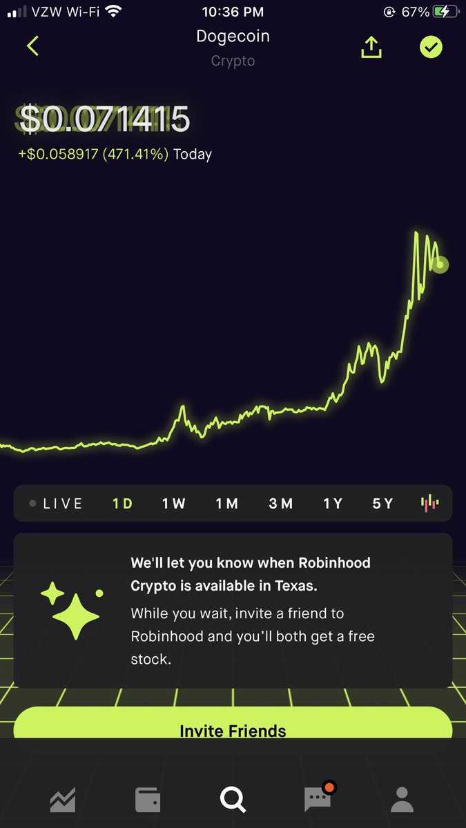 do_it_4_devine's tweet photo. Not that it matters...just in case anyone needs photo evidence of #RobinHood fraud against the little guy...#Bitcoin #dogecoin according to their website it should be available in all states but guess only for Wall Street 🙄@AOC @tedcruz @mcuban @elonmusk https://t.co/N8uSrHlRGx