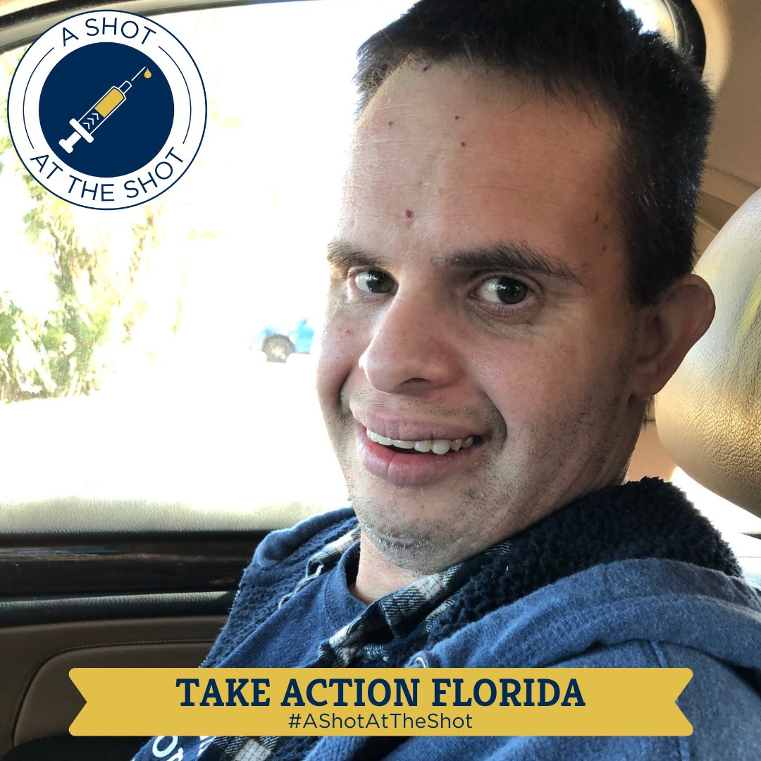 Bach_BGCDSO's tweet image. This is Michael. Because he has Down syndrome, he faces risks 10x greater with COVID. The CDC added DS to the priority list for COVID vaccine, but FL has yet to do so. Let’s give Michael and others with DS #AShotAtTheShot @GovRonDeSantis @marcorubio @SenRickScott @AnnaForFlorida