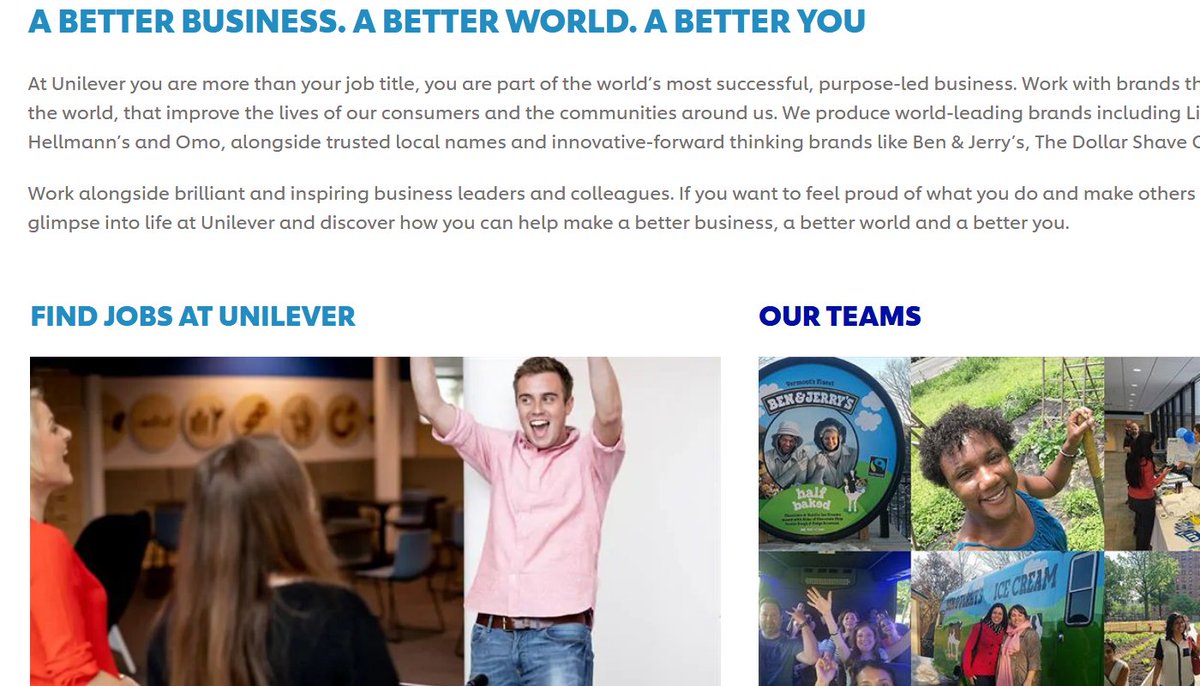 63/ Unilever: "A BETTER BUSINESS. A BETTER WORLD. A BETTER YOU"pink shirt guy wow!