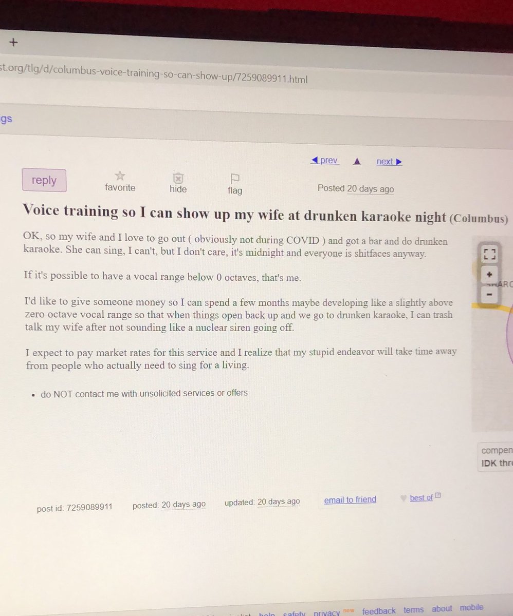 susispink's tweet photo. Saw this ad browsing Craigslist and it’s SO CUTE https://t.co/I6q5UtuDqc