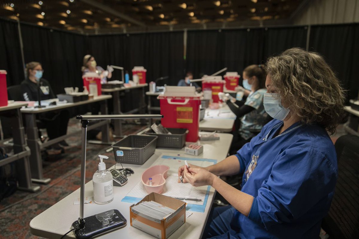 Oregonian's tweet photo. 9 Oregon counties will receive little or no COVID-19 vaccines next week as metro area receives more, document shows  https://t.co/ertnbMzbXi https://t.co/Ly0oTp5j1g
