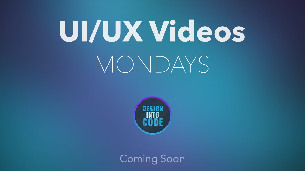DesignIntoCode's tweet image. I'm planning on posting UI/UX videos every Monday starting soon, but I need your help! Send me some links of designs (preferably dribbble links) that you'd like to see me re-create in React Native!