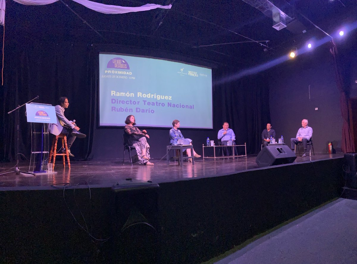 Qué bueno participar desde la ⁦<a href="/AFManagua/">Alianza Francesa</a>⁩ del evento mundial #NuitDesIdees, propuesto por el ⁦<a href="/IFParis/">Institut français</a>⁩, conjuntamente con otras 200 ciudades en el mundo📡! Cómo la pandemia transformó nuestra proximidad a la cultura y a las artes? Debate en curso! 🤔🤨🤭😉