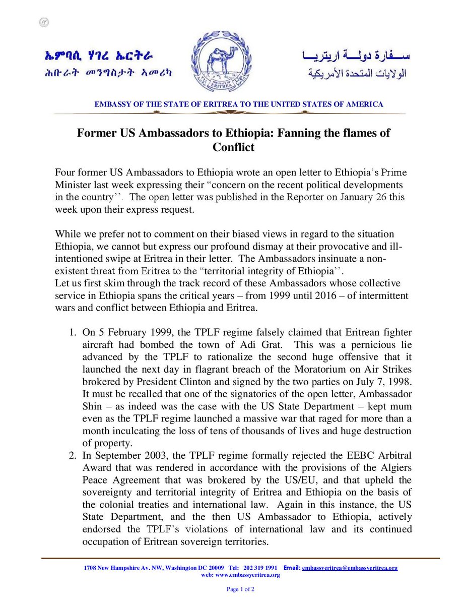 I would like to know if anyone affiliated with the Eritrean regime wants to honestly discuss with me the matter of foreign concern for the HoA region during the  #WarOnTigray.; to them it isn't a concern because Eritrea isn't involved...why feel the need to say something? (END)
