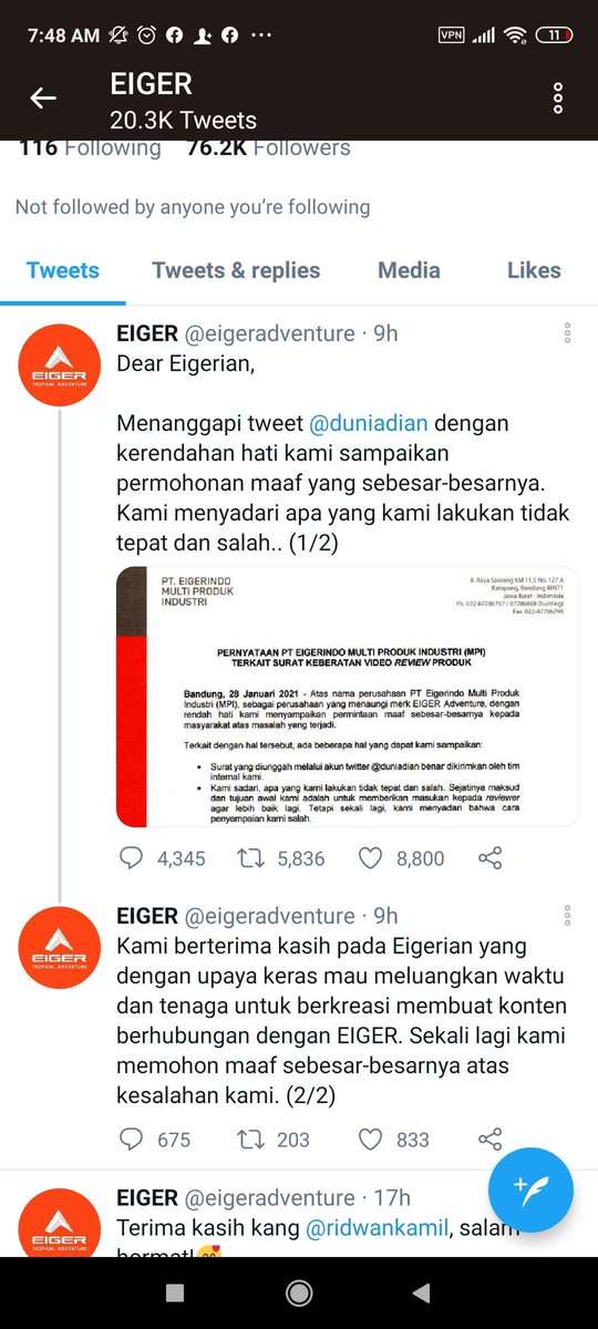 hermaspuspito's tweet image. Eiger sudah minta maaf ya teman-teman :) #GoodLearning