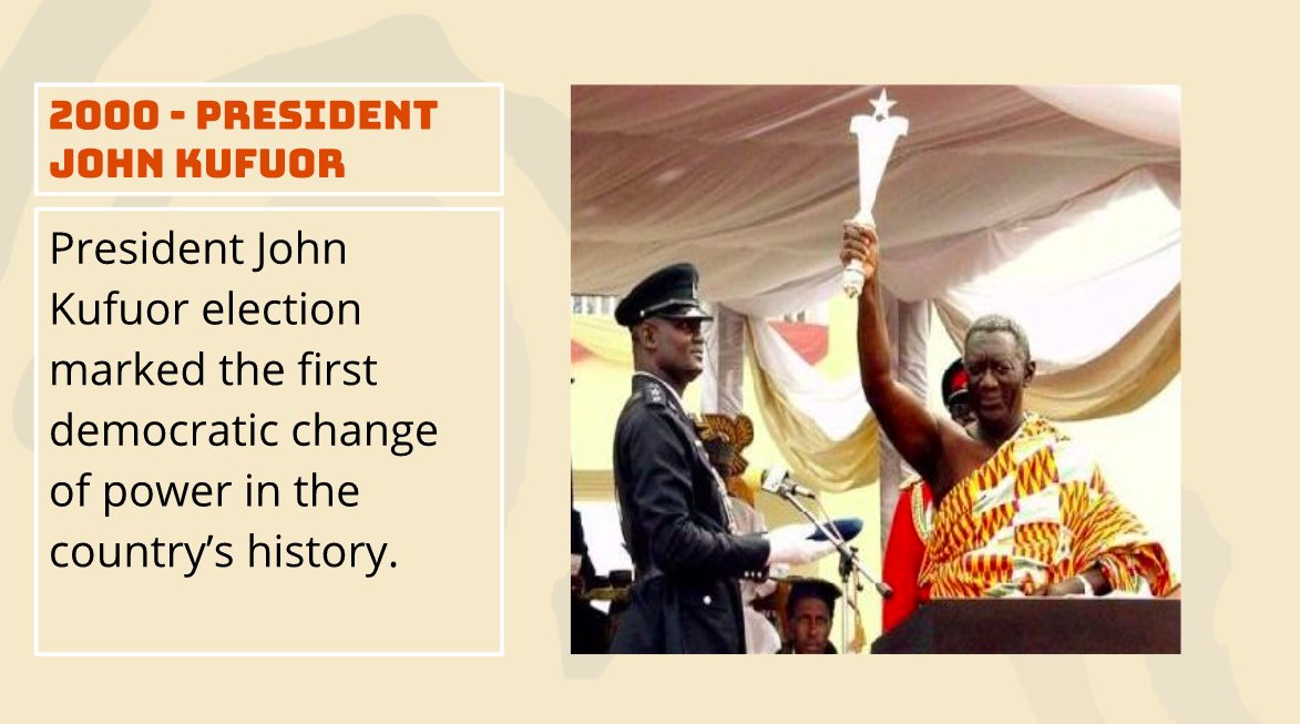 tfinterviews's tweet image. In preparation for our conversation with former Ghanaian President Kufuor, here are some fun facts about the country’s history 🇬🇭 !

We hope you will all join us tomorrow (January 29th) at 7:00 AM CST or 1:00 PM GMT.

#TFI #Africa #Politics #Leadership