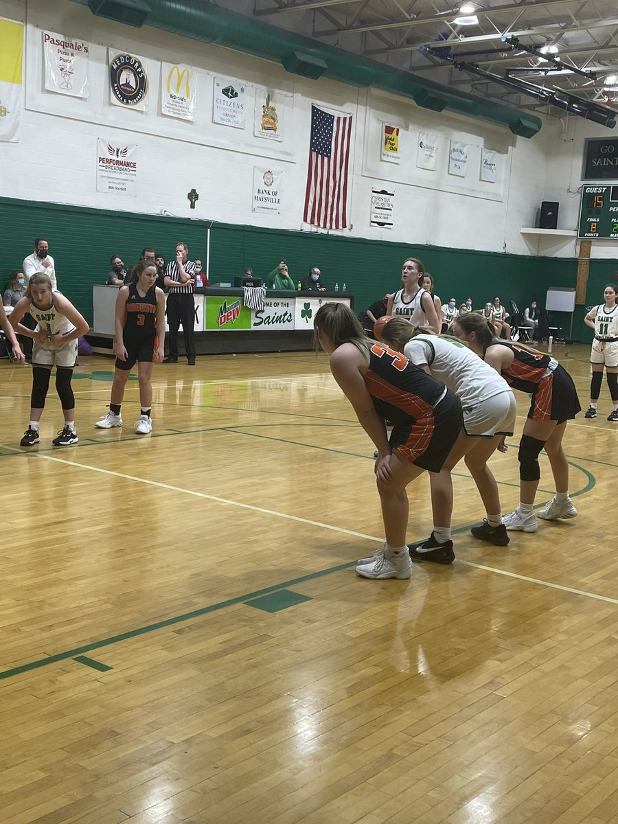 SaintsGoGreen's tweet photo. Congratulations to Lady Saint Allison Hughes for scoring her 1000th career point tonight against Augusta. https://t.co/JMniDVjXUl