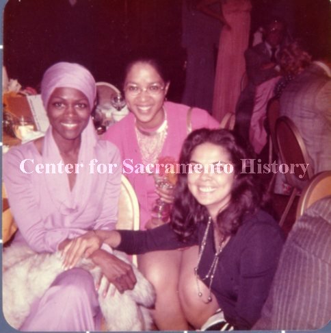 Cicely Tyson, Patricia Ralph, and Fran Barker at a fundraiser at the Cent Plaza in 1976. Source: Center for Sacramento History