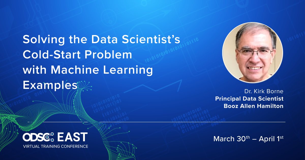 KirkDBorne's tweet photo. I look forward to presenting 2 training sessions at #ODSCEast Virtual Conference: https://t.co/pCfg2KjDao
+
Register now to join 1000's of #DataScientists: https://t.co/q12Ht4Sueq by @ODSC
————
#BigData #DataScience #AI #MachineLearning #DeepLearning #Python #PredictiveAnalytics https://t.co/lo5wH63Vgu