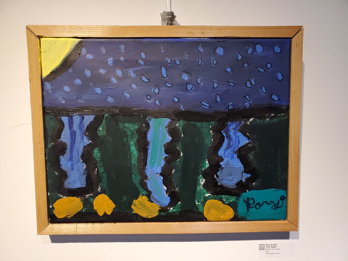 So proud of 2 of my students who entered artwork in the local Bob Ross exhibit. They created the art on their own! <a href="/kfinkART/">RoundHill ART class</a> <a href="/RoundHillES/">Round Hill Elem</a>