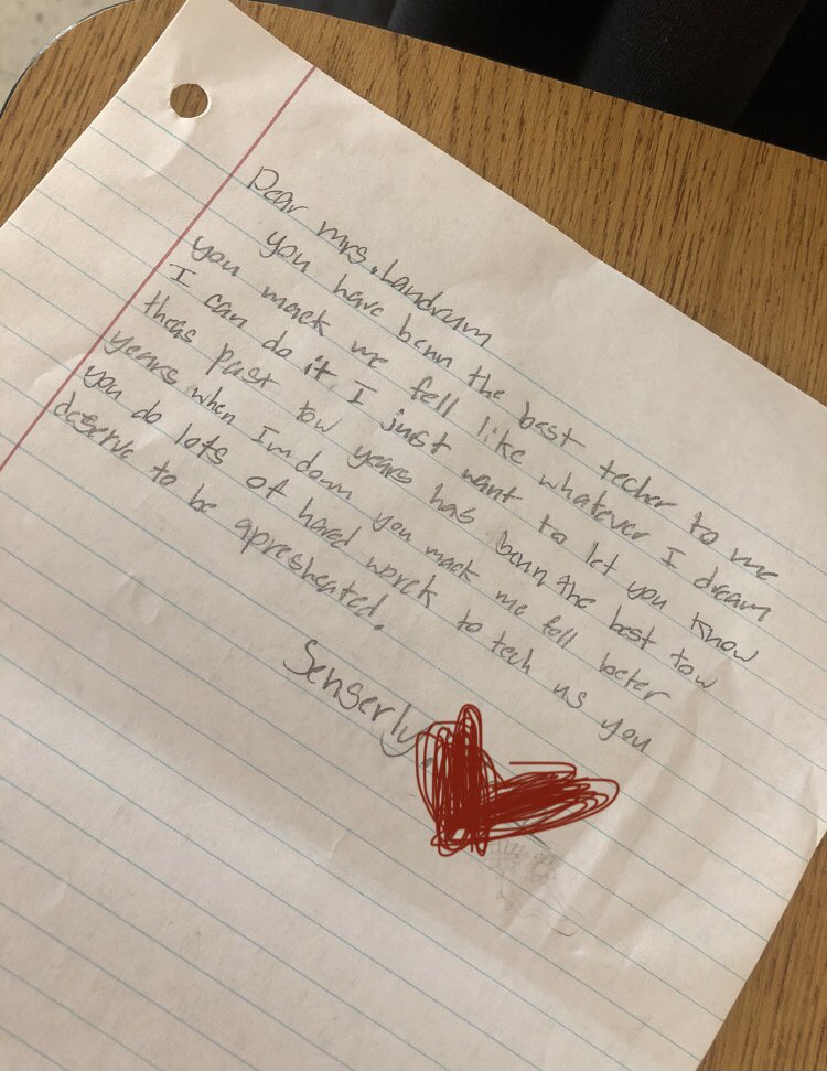 Same author of yesterday’s note. She’s really pulling on my heartstrings this week! #MyWhy