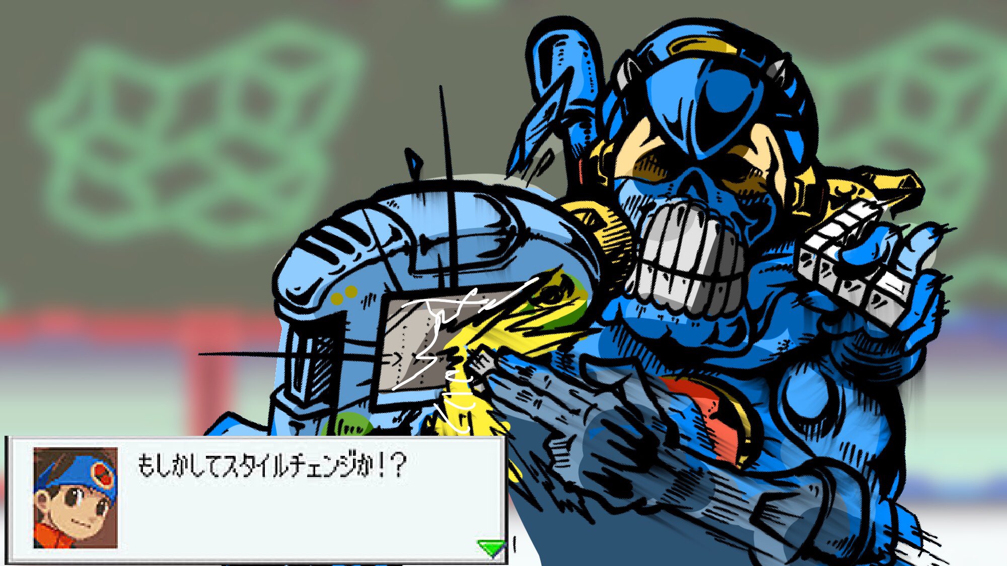 あきら 中華製のバグストッパーをブチ込むロックマンのイラストを描きました ロックマン ロックマンエグゼ T Co Acboxyq1sv Twitter