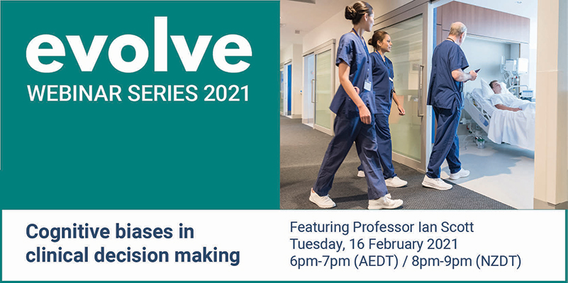 Join Professor Ian Scott at the inaugural #RACPEvolve webinar for a discussion about the #cognitivebiases that physicians experience in their clinical decision making and how this can play a role in the continued delivery of #lowvaluecare: bit.ly/3iWHMNR