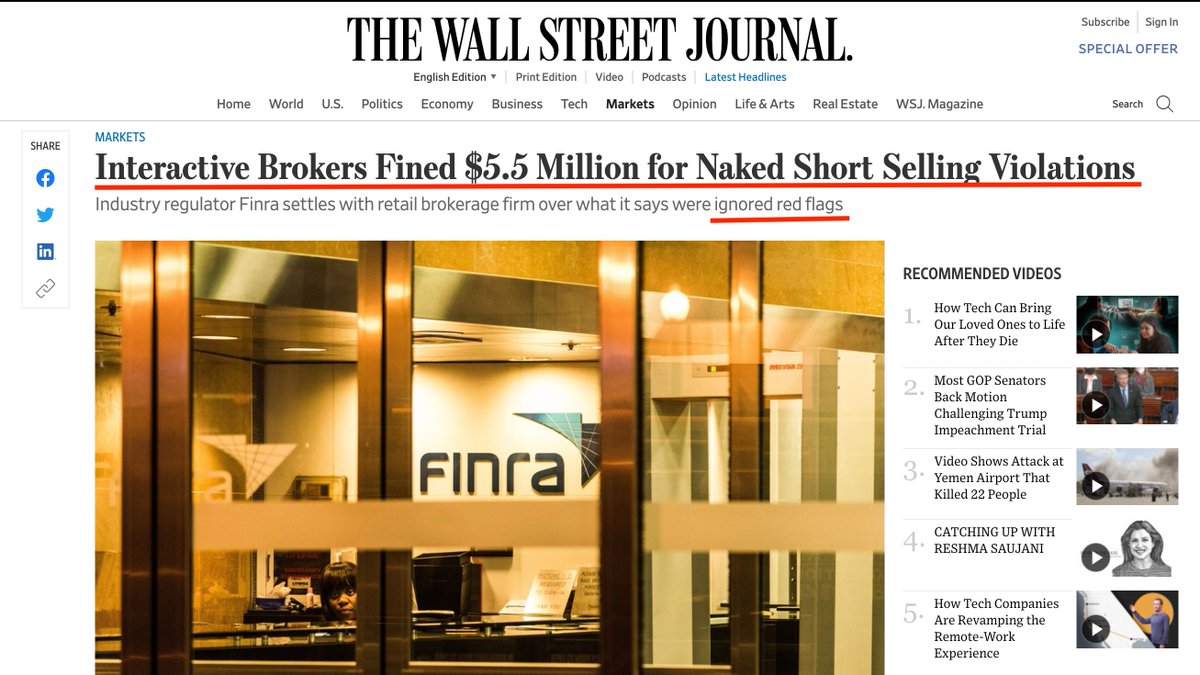 In 2018, Interactive brokers was fined $5 million “for naked short selling violations.”