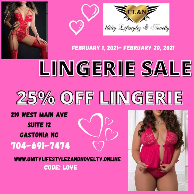 VALENTINE'S DAY SALE!! 2/1/2021-2/20/2021 https://t.co/zQmOEgDJHm #onlyfan #lingerie #ValentinesDay <a href="/tag/lingerie"class="tags"><span>#lingerie</span></a><a href="/tag/toys"class="tags"><span>#toys</span></a><a href="/tag/games"class="tags"><span>#games</span></a><a href="/tag/charlottenc"class="tags"><span>#charlottenc</span></a><a href="/tag/valentinesday"class="tags"><span>#valentinesday</span></a>