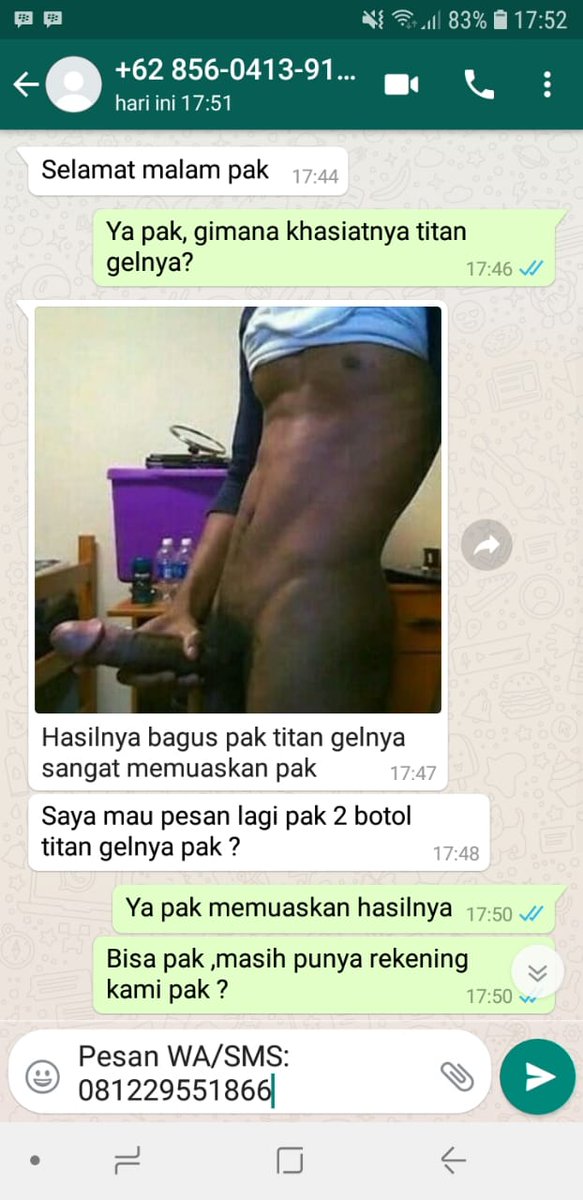 Farmashop56's tweet photo. JUAL TITAN GEL GOLD EXTRA CEPAT
1x Oles Ukuran Penis Tambah Besar Panjang &amp; Kuat Seketika.
Aman Tanpa Efek Samping Hasil Permanen &amp; Paten
✓Penis Tambah Besar Panjang
✓Tegang Kencang &amp; Tahan Lama
✓Aman Tanpa Ada Efek Samping

ORDER WA: 081328767262 https://t.co/CdibZbubeU