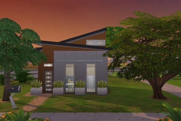 GoneSims's tweet photo. Here it is a #basicgame only #nocc #nocheats #starter #modern #tinyhouse. Only for a #single sim. #sims4 #TheSims4 https://t.co/LMskjpSJWh