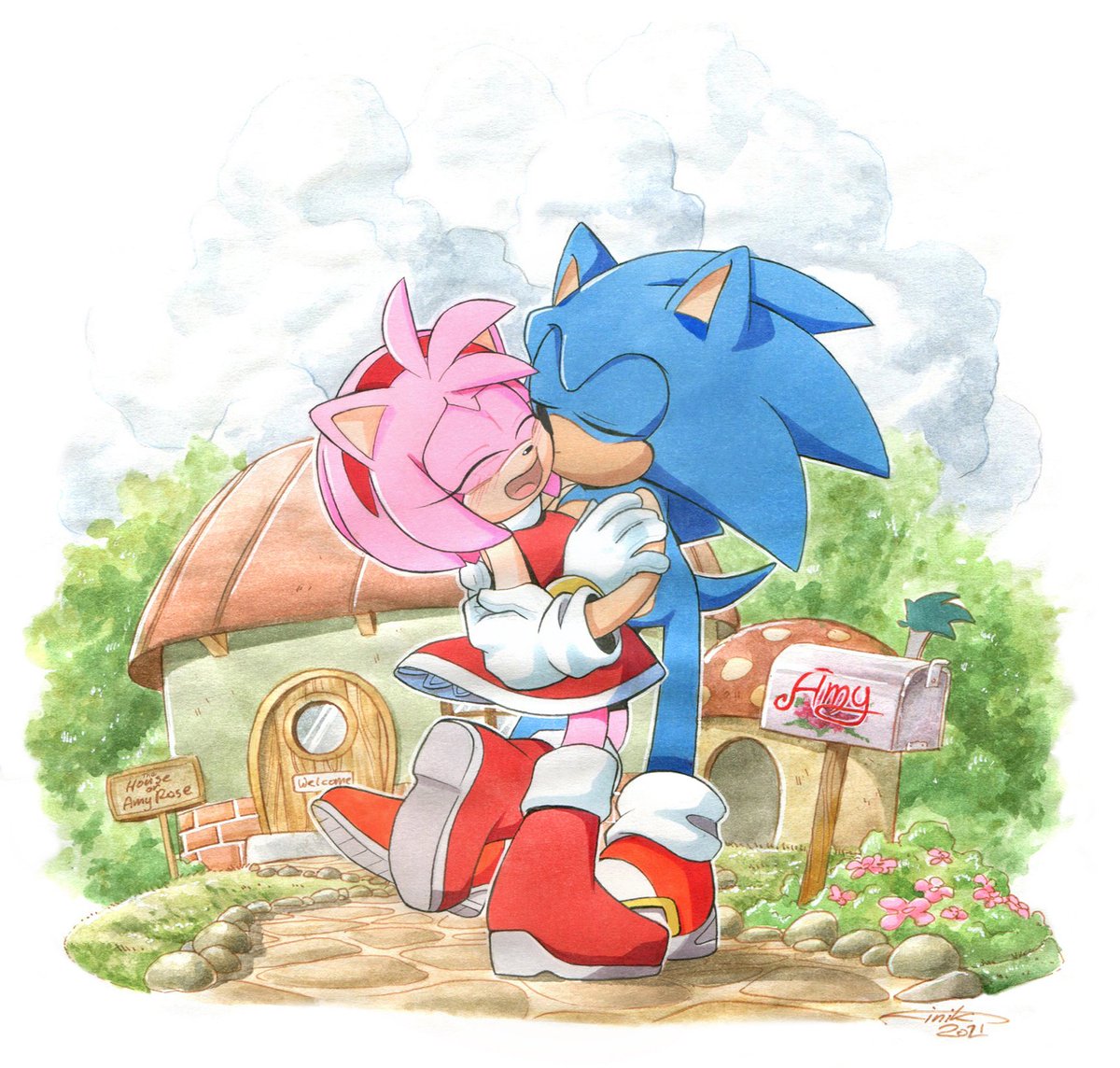 ItzWizlol's tweet photo. Just remembered I forgot to post this adorable #Sonamy commission I got from @/Finik_sempai! 💖 https://t.co/ZDKDH4e2V4